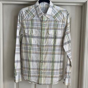 Lucky Brand Long Sleeve Snap Front Shirt Mens S